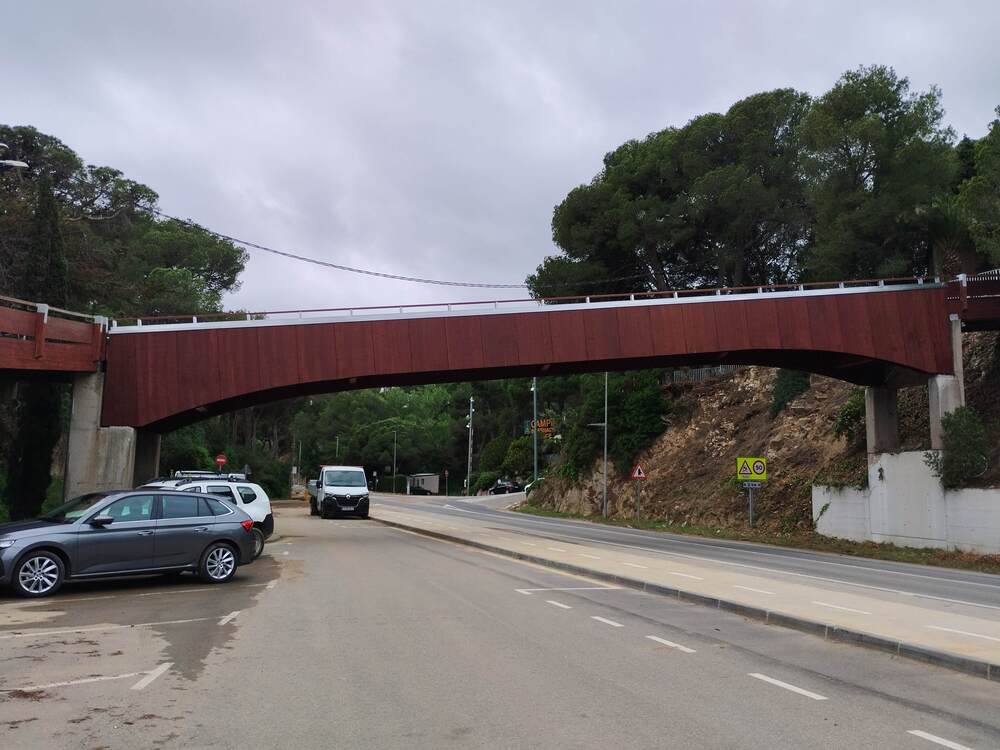 Pont de l'avinguda Andorra de Calonge reparat